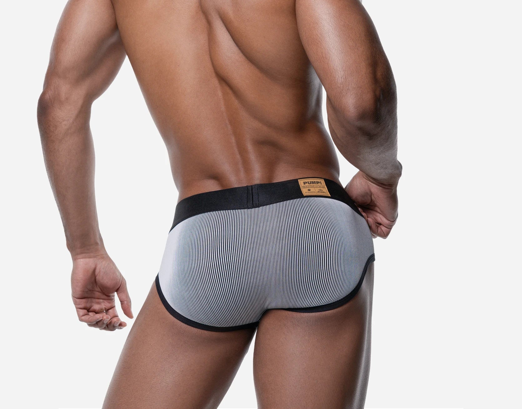 PUMP! Washed Denim Bleach Brief - BANG & STRIKE (view 3)