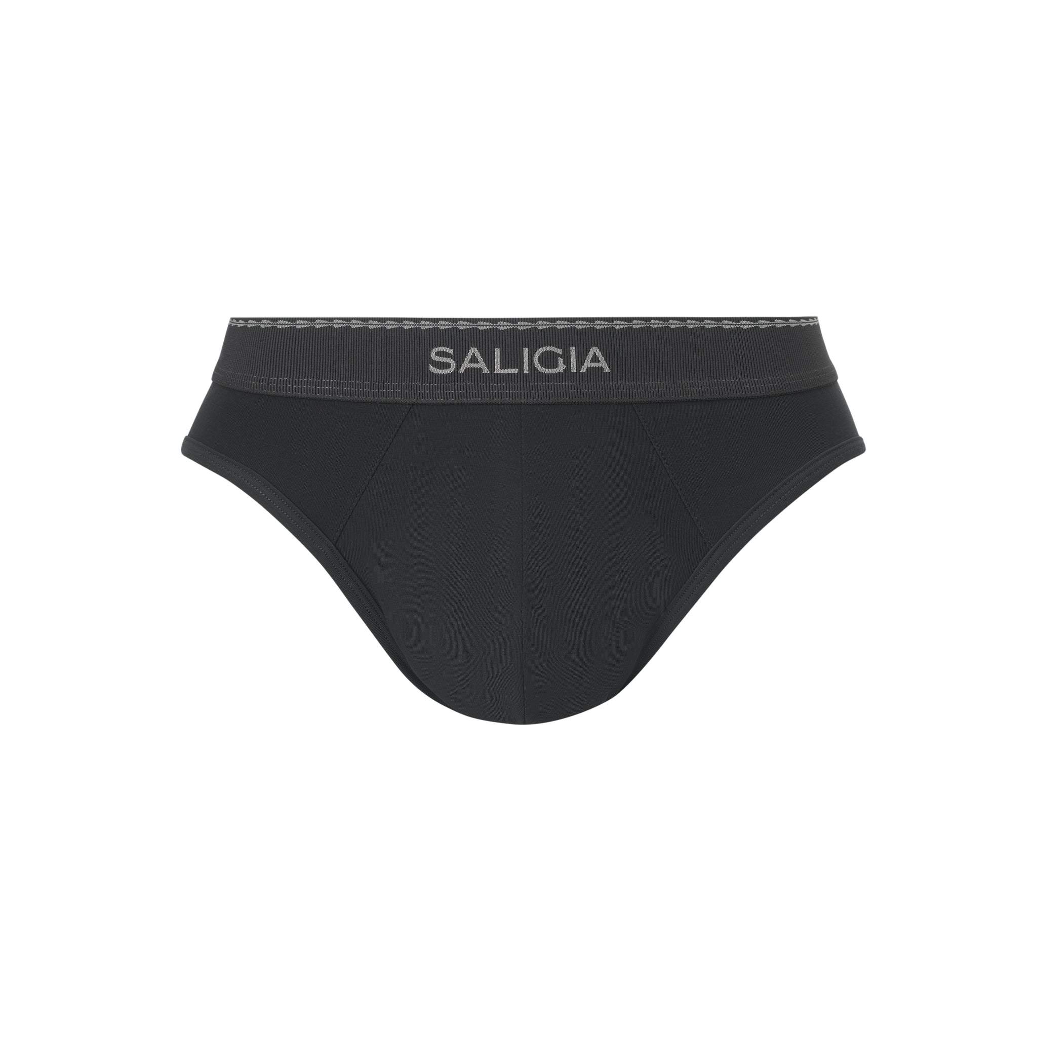 SALIGIA Black Greek Lyocell Acanthus Brief - BANG & STRIKE (view 6)
