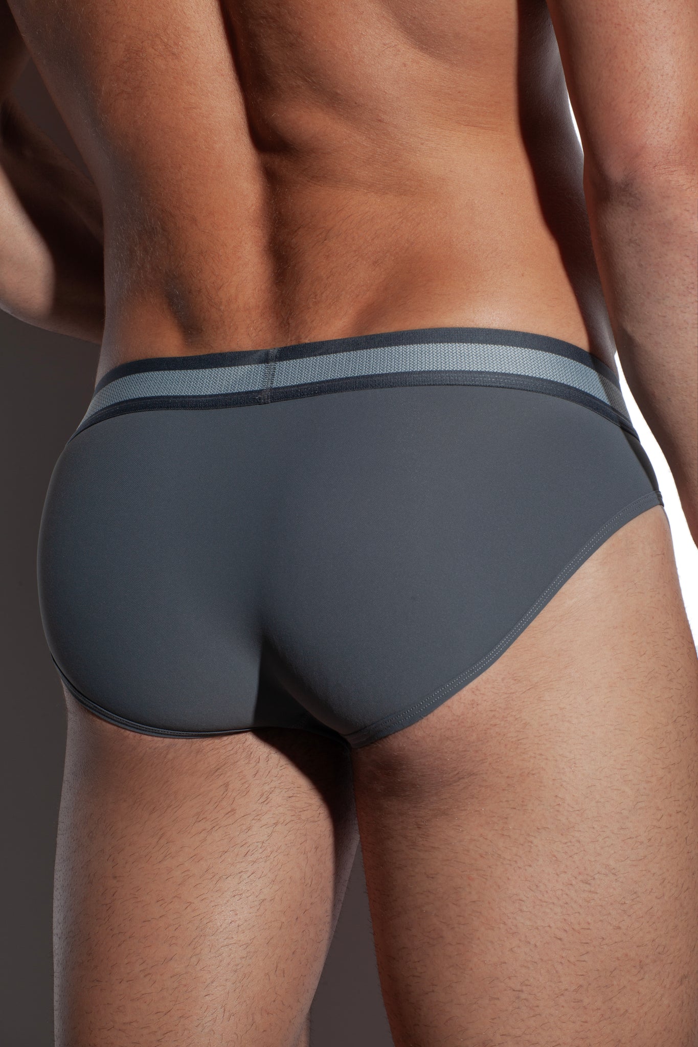 SALIGIA Grey Nylon Anaerobic Club Brief - BANG & STRIKE (view 4)