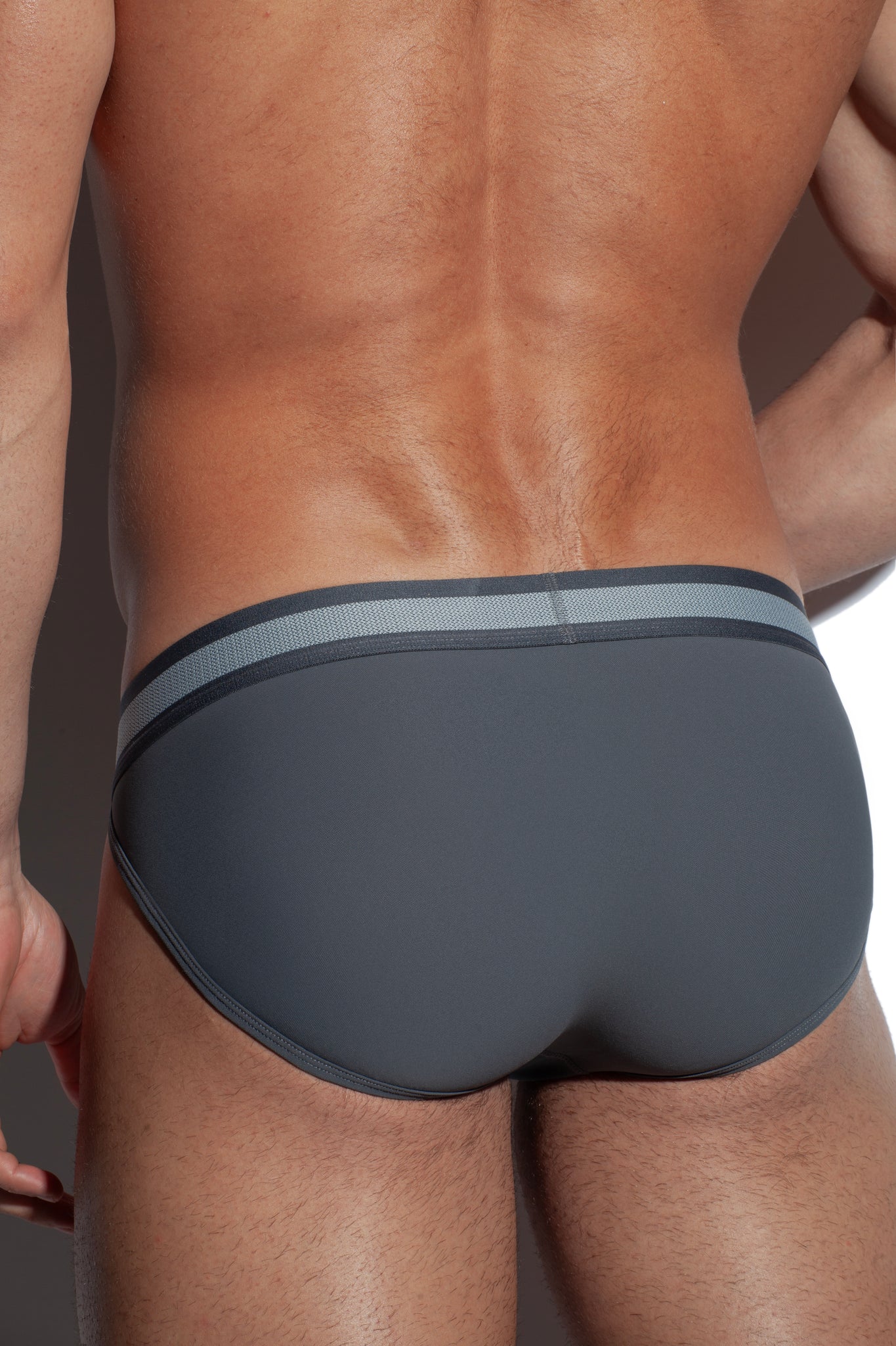 SALIGIA Grey Nylon Anaerobic Club Sport Brief - BANG & STRIKE (view 7)