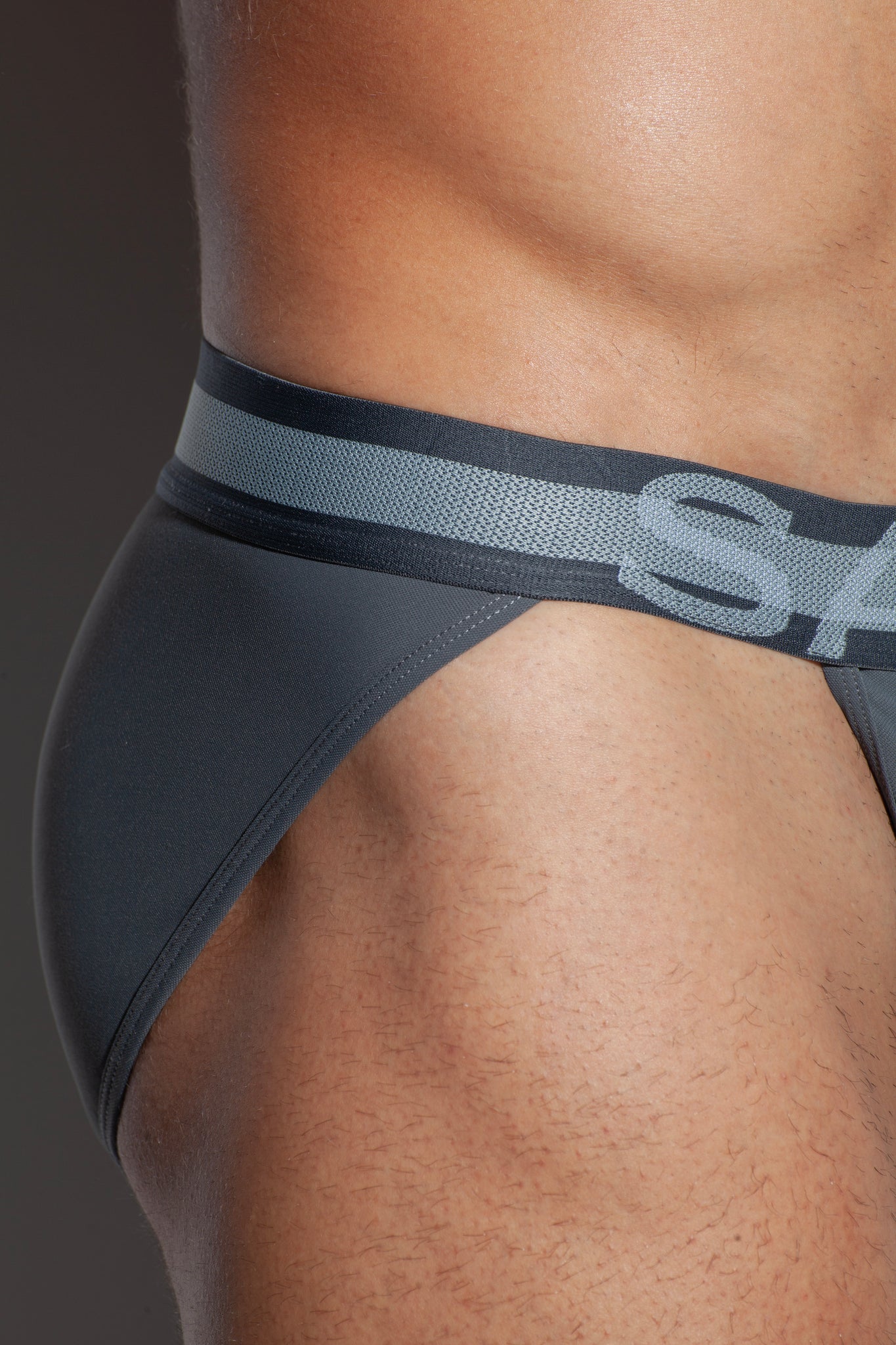 SALIGIA Grey Nylon Anaerobic Club Sport Brief - BANG & STRIKE (view 5)