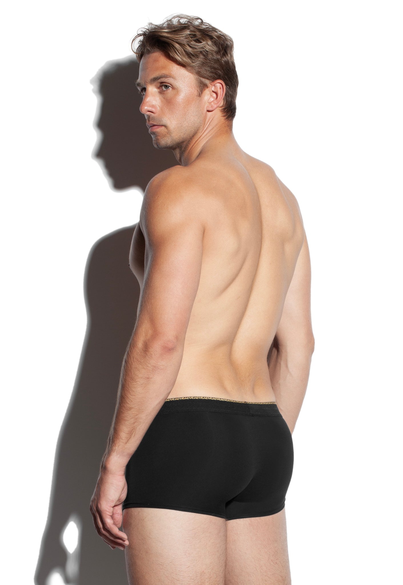 SALIGIA Black Greek 140s Cotton Olive Trunk - BANG & STRIKE (view 3)