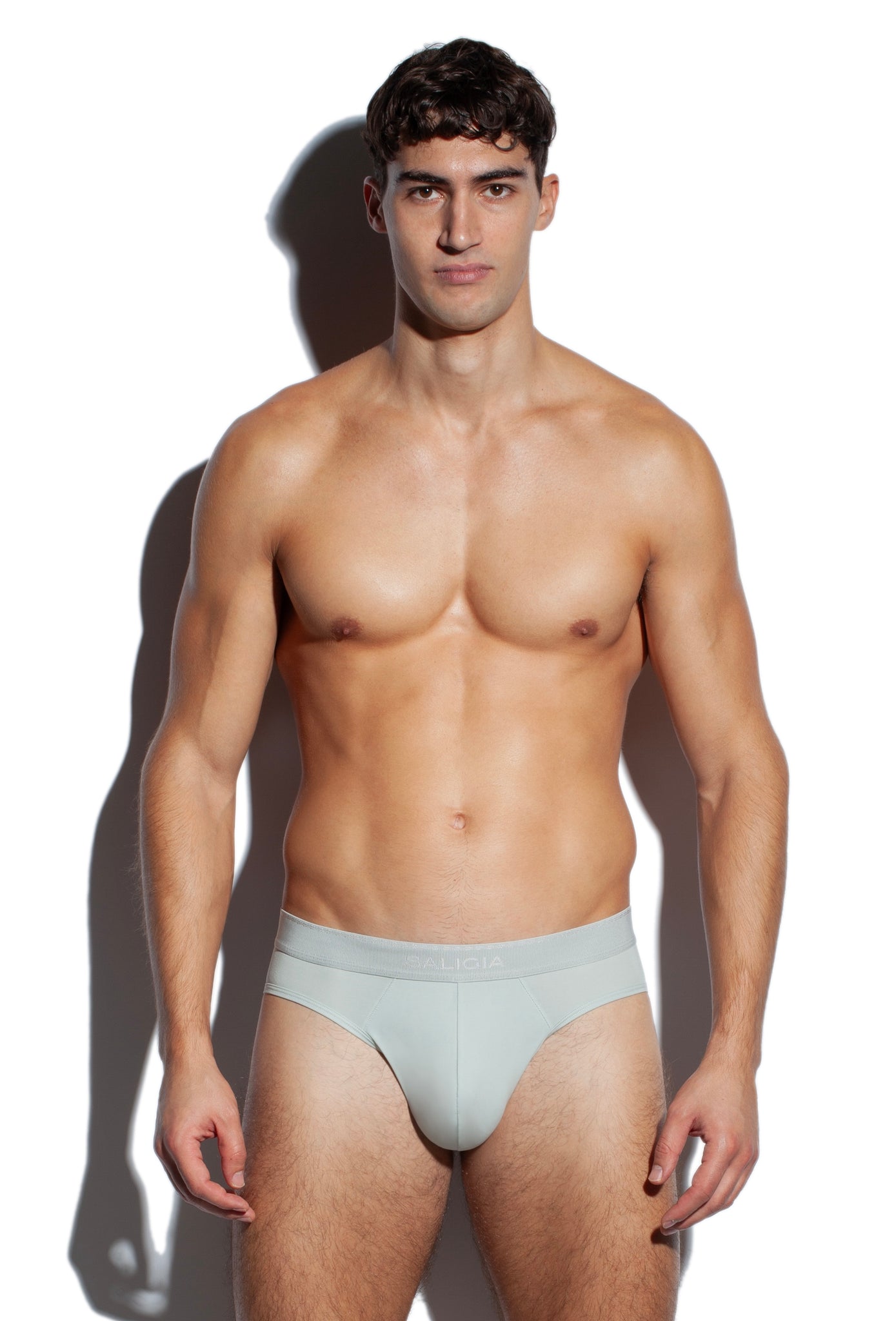 SALIGIA Grey Greek Lyocell Acanthus Brief - BANG & STRIKE
