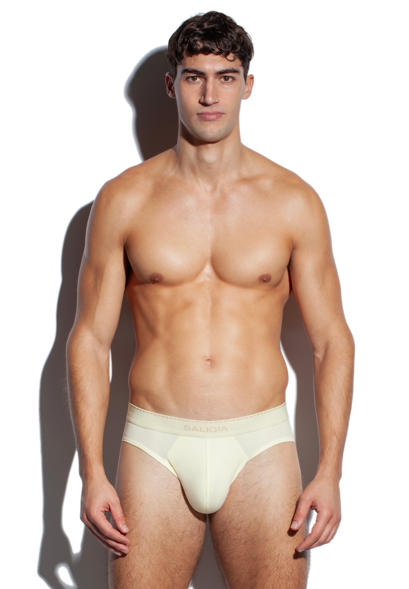 SALIGIA Yellow Greek Lyocell Acanthus Brief - BANG & STRIKE