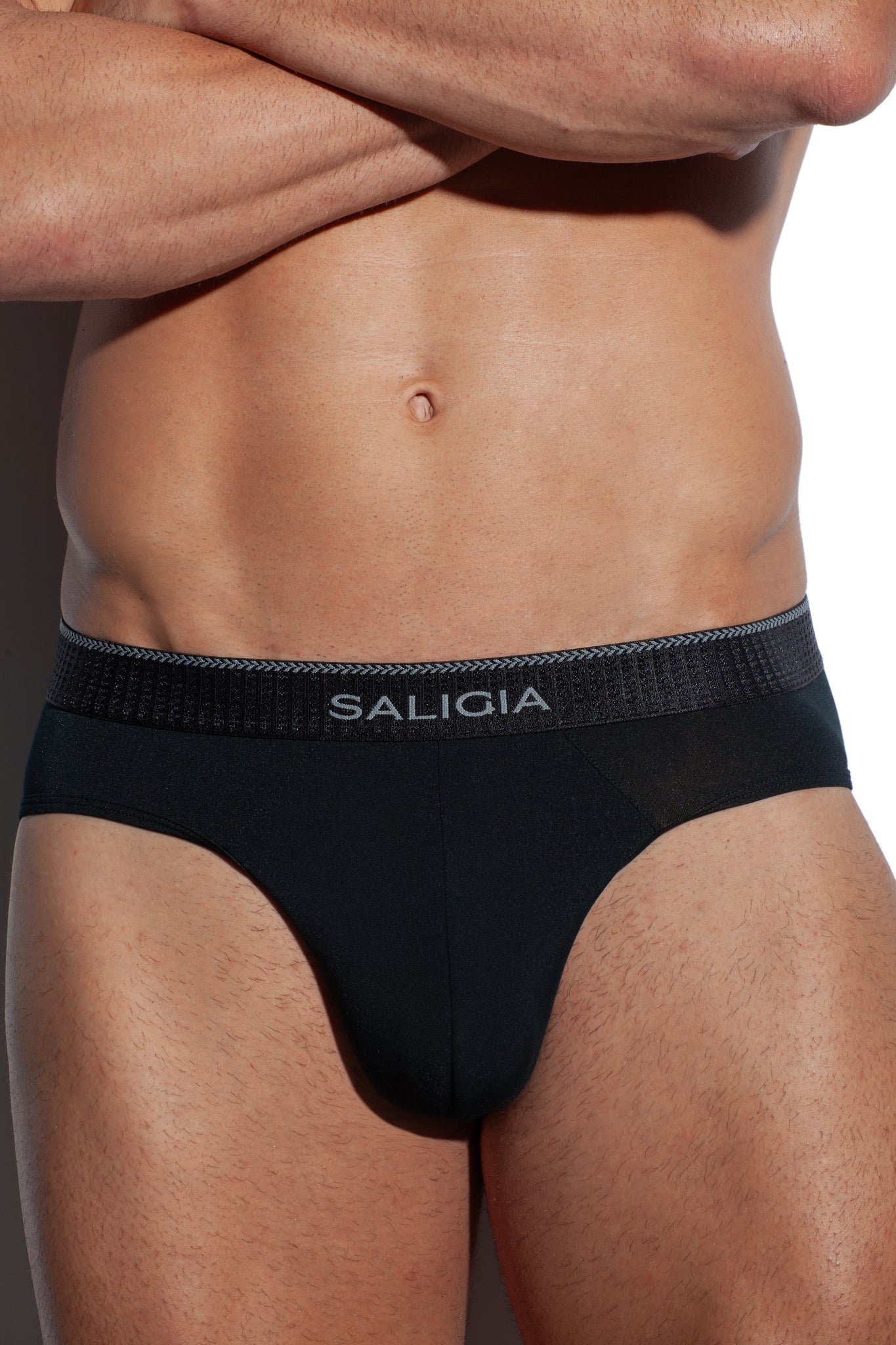 SALIGIA Black Greek Modal Wheat Brief - BANG & STRIKE (view 6)