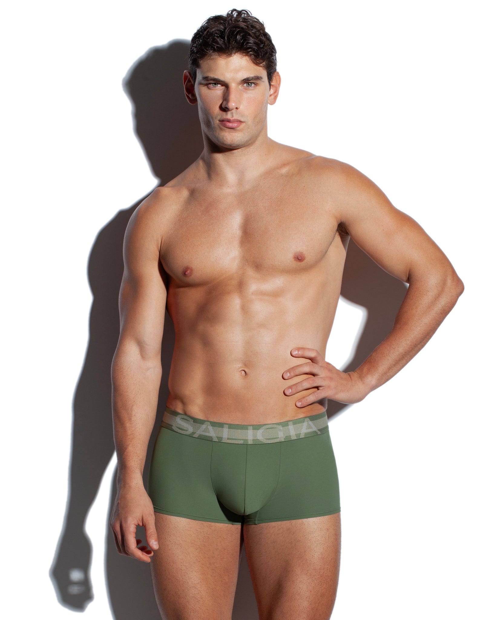 SALIGIA Green Nylon Anaerobic Club Trunk - BANG & STRIKE