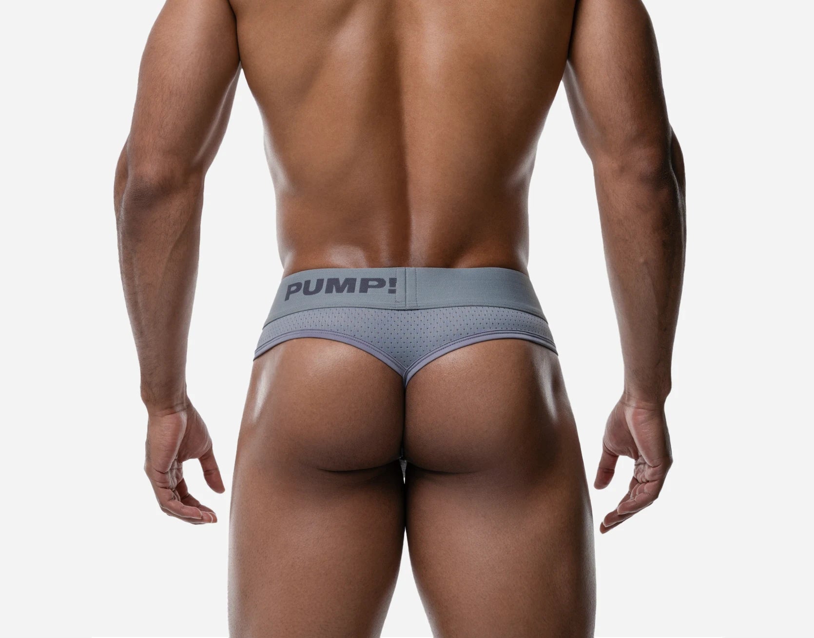 PUMP! Grey Classic Thong - BANG & STRIKE (view 4)