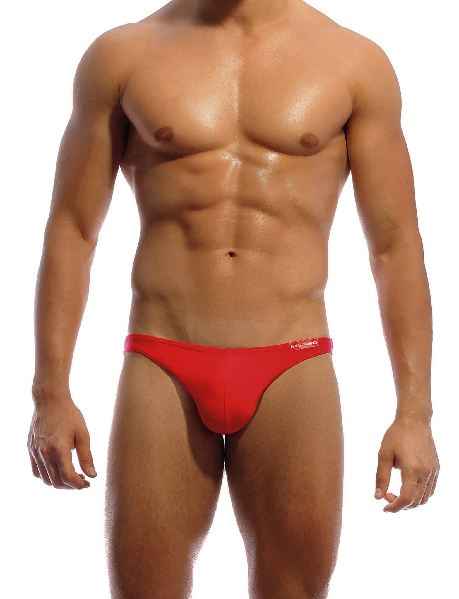 Modus Vivendi Red Super Low Cut Swim Brief - BANG & STRIKE