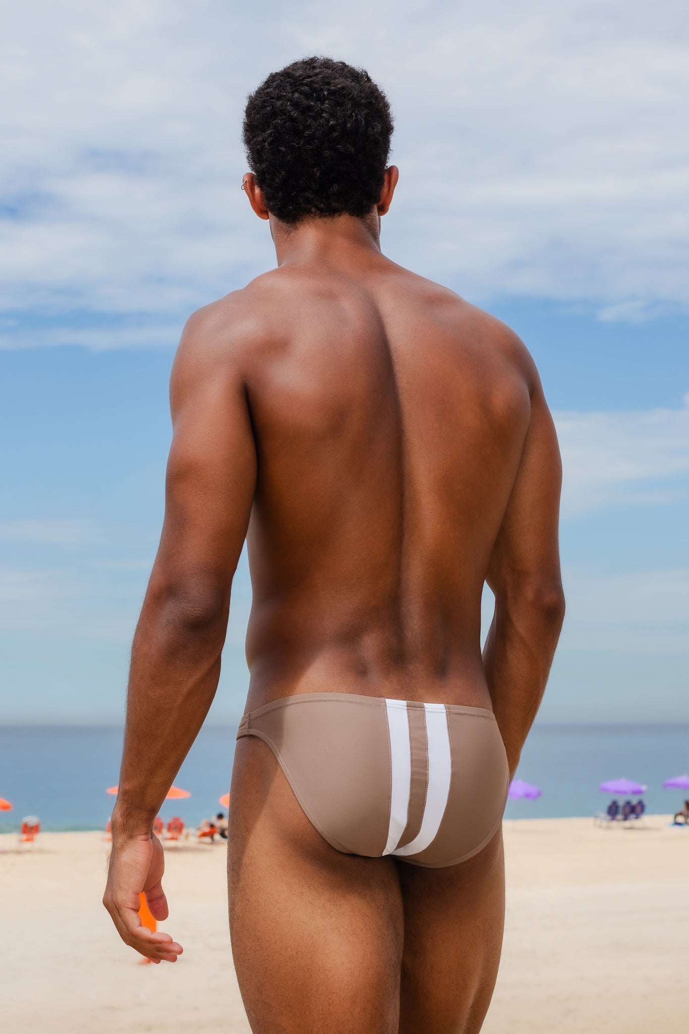 Modus Vivendi Watersports Tan Low Cut Swim Brief - BANG & STRIKE (view 7)