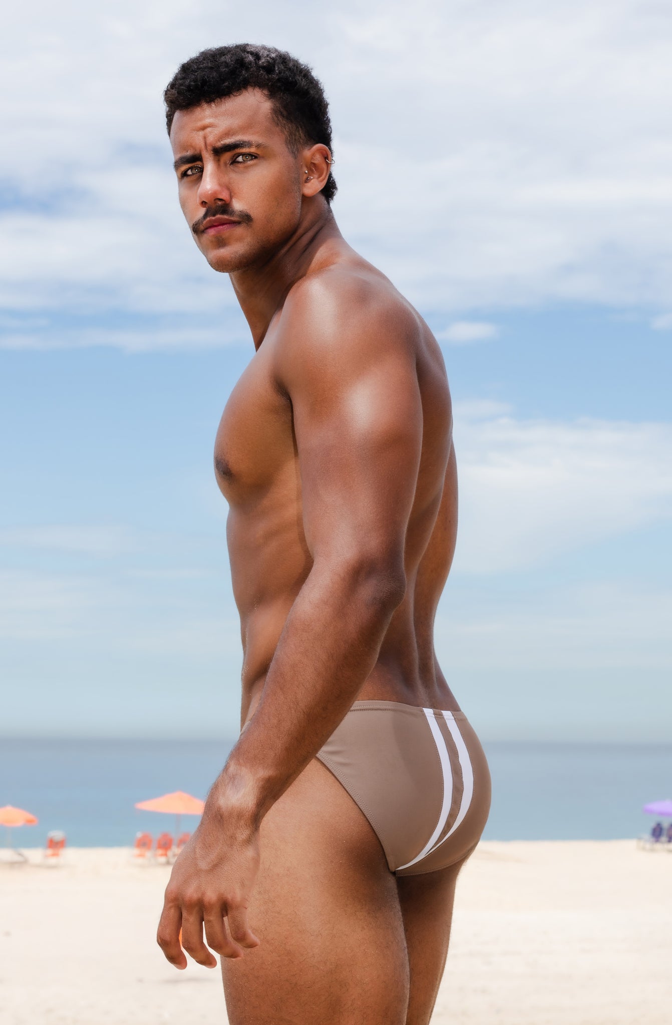 Modus Vivendi Watersports Tan Low Cut Swim Brief - BANG & STRIKE