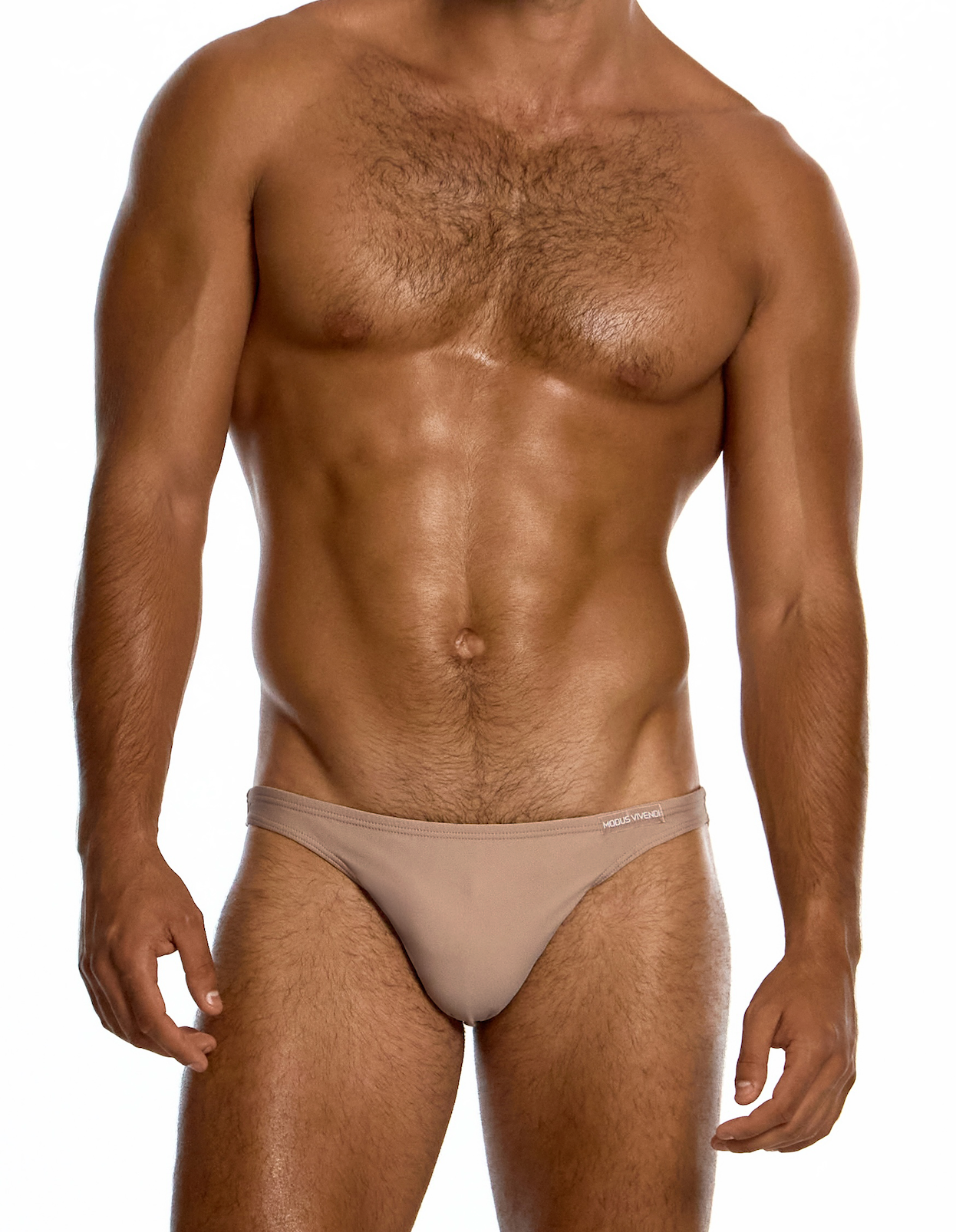 Modus Vivendi Watersports Tan Low Cut Swim Brief - BANG & STRIKE (view 3)