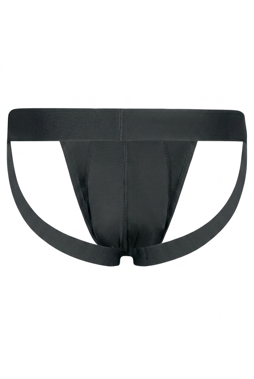 STRIKE PRO Core Cotton Jockstrap in Graphite grey, front product shot