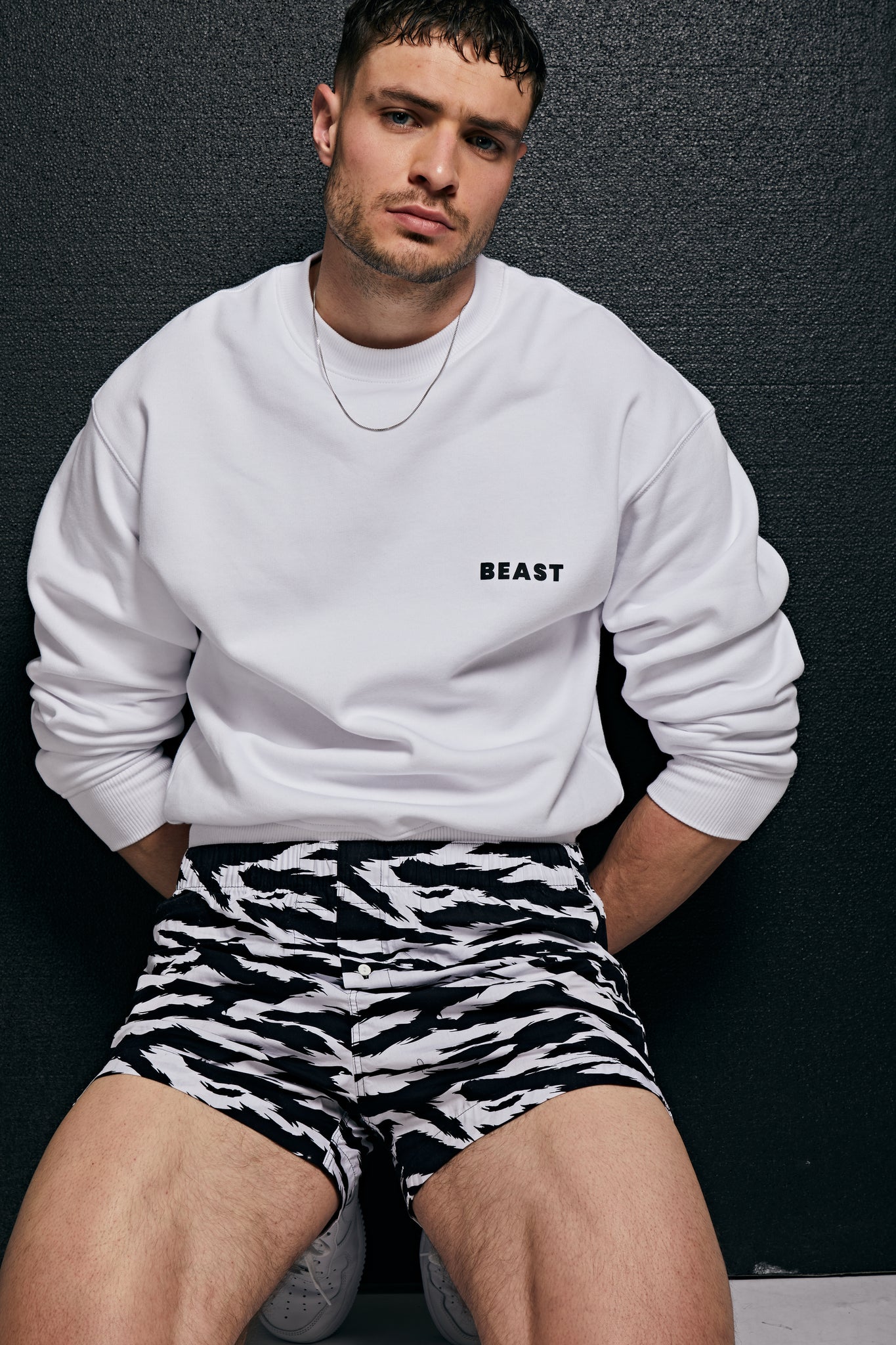MR STRIKE BEAST - Zebra Print Organic Cotton Boxer Shorts - BANG & STRIKE