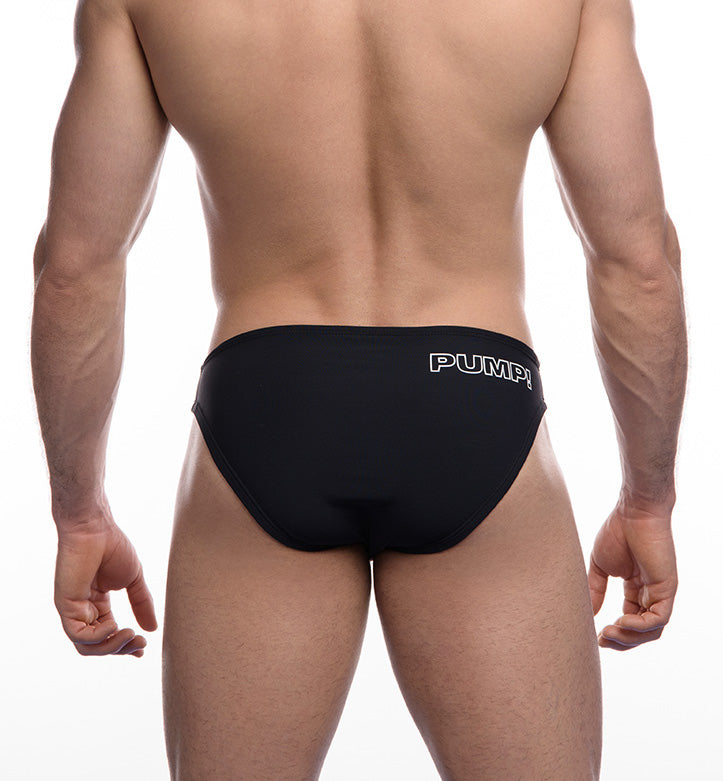 PUMP! Black Water Cheekies Swim Brief - BANG & STRIKE