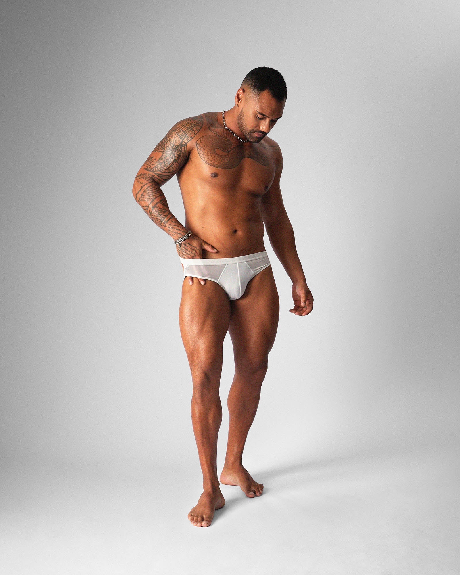 TEAMM8 Allure Sheer Jockstrap Platinum