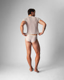 TEAMM8 Allure Sheer Cropped Tee Platinum (view 3)