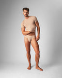 TEAMM8 Allure Sheer Cropped Tee Husk