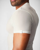 TEAMM8 Allure Sheer Cropped Tee Platinum