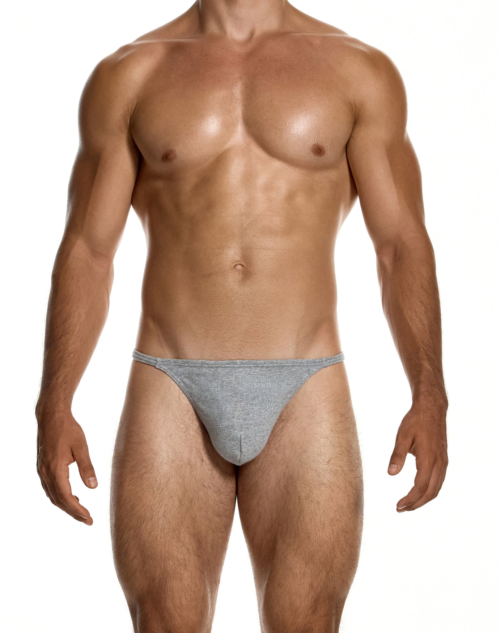 Modus Vivendi Ribbed Cotton Thong Grey - BANG & STRIKE