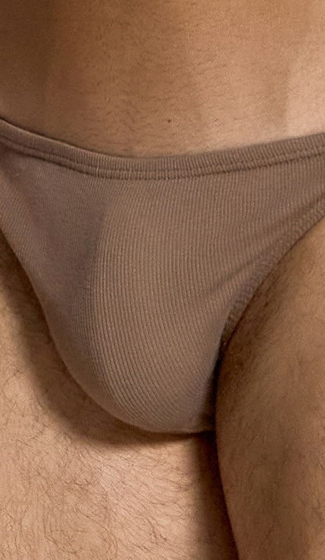 Modus Vivendi Ribbed Cotton Low Cut Brief Dark Skin - BANG & STRIKE (view 6)