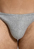 Modus Vivendi Ribbed Cotton Low Cut Brief Grey - BANG & STRIKE (view 7)
