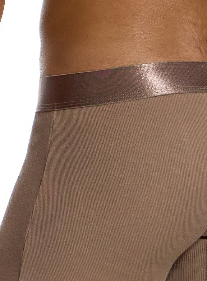Modus Vivendi Ribbed Cotton Long Boxer Dark Skin - BANG & STRIKE (view 4)