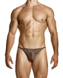 Modus Vivendi Brown Abstract Net Thong - BANG & STRIKE
