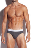 SALIGIA Soft TENCEL Grey Ribbed Brief - BANG & STRIKE