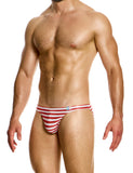 Modus Vivendi Red Striped Low Cut Swim Brief - BANG & STRIKE (view 2)
