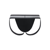 SALIGIA Black Nylon Anaerobic Club Jockstrap - BANG & STRIKE (view 2)