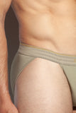 SALIGIA Khaki Greek 140s Cotton Olive Sport Brief - BANG & STRIKE (view 6)