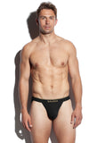 SALIGIA Black Greek 140s Cotton Olive Sport Brief - BANG & STRIKE