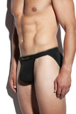 SALIGIA Black Greek 140s Cotton Olive Sport Brief - BANG & STRIKE (view 5)