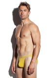 SALIGIA Yellow Greek 140s Cotton Olive Sport Brief - BANG & STRIKE (view 2)