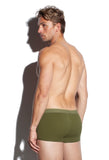 SALIGIA Green Greek 140s Cotton Olive Trunk - BANG & STRIKE (view 3)