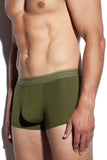 SALIGIA Green Greek 140s Cotton Olive Trunk - BANG & STRIKE (view 5)