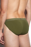 SALIGIA Green Greek 140s Cotton Olive Sport Brief - BANG & STRIKE (view 4)