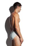 SALIGIA Grey Greek Lyocell Acanthus Brief - BANG & STRIKE (view 3)