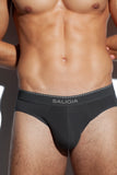 SALIGIA Black Greek Lyocell Acanthus Brief - BANG & STRIKE (view 5)