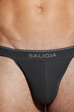 SALIGIA Black Greek Lyocell Acanthus Sport Brief - BANG & STRIKE (view 5)