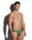 SALIGIA Green Nylon Anaerobic Club Brief - BANG & STRIKE