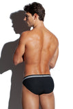 SALIGIA Black Nylon Anaerobic Club Sport Brief - BANG & STRIKE (view 2)