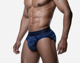 PUMP! Washed Denim Indigo Blue Brief - BANG & STRIKE (view 3)