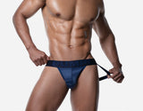 PUMP! Washed Denim Indigo Blue Jockstrap - BANG & STRIKE (view 3)