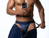 PUMP! Washed Denim Indigo Blue Jockstrap - BANG & STRIKE