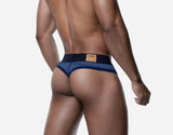 PUMP! Washed Denim Indigo Thong - BANG & STRIKE (view 2)