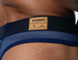 PUMP! Washed Denim Indigo Thong - BANG & STRIKE (view 4)