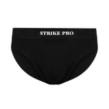 mens black strike pro branded cotton brief