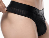 PUMP! Whisper Black Thong - BANG & STRIKE (view 2)