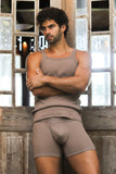 Modus Vivendi Ribbed Cotton Long Boxer Dark Skin - BANG & STRIKE (view 7)